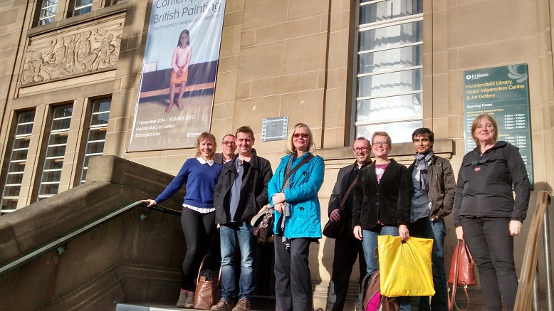 Some of the exhibiting artists at Huddersfield Art Gallery