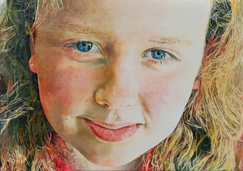 Painting of a portrait by Harvey Taylor - oil on canvas 81cm x 65cm