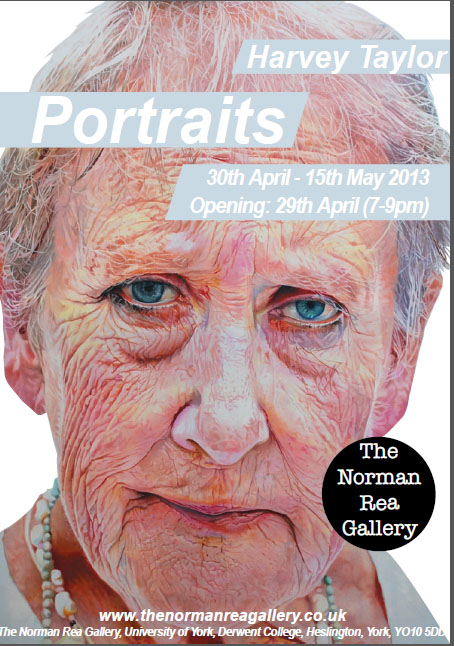 Poster for exhibition of Portraits in York - April / May 2013